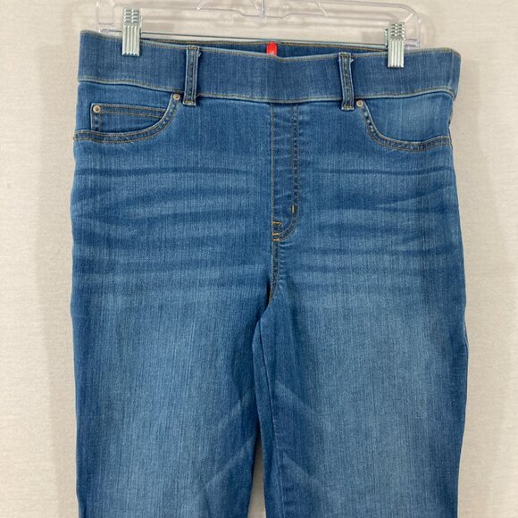 SPANX Flare Soft Stretch Pull-on Jeans in Vintage Indigo Denim Size Large - Picture 4 of 10